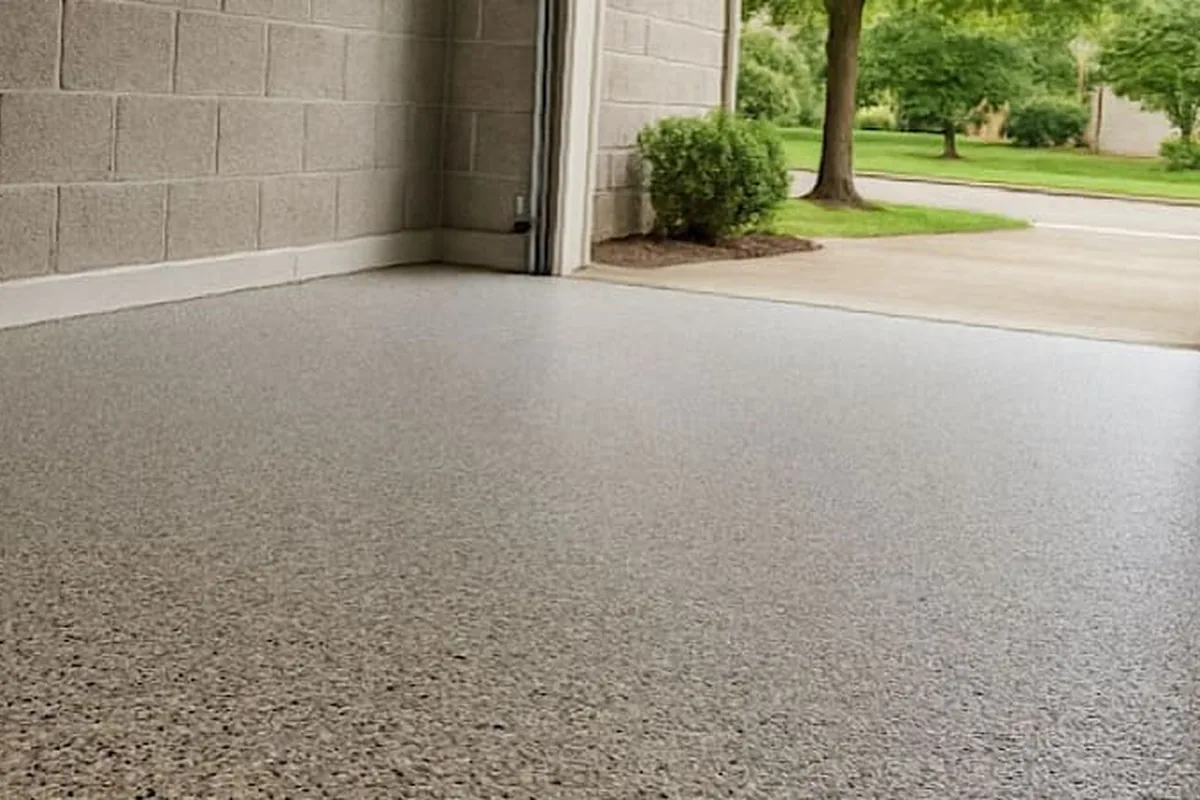 Single-garage flake finish